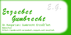 erzsebet gumbrecht business card